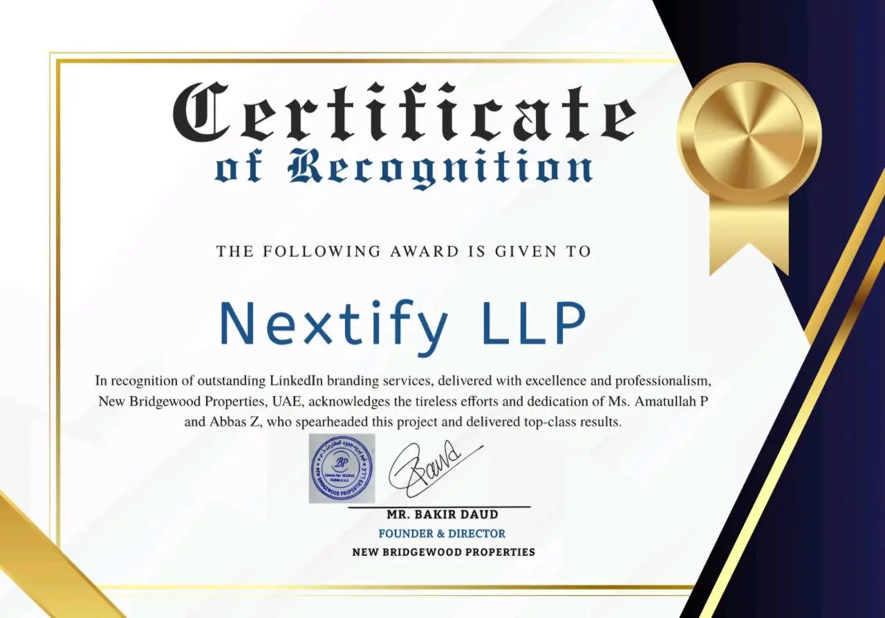 NB Properties Certificate